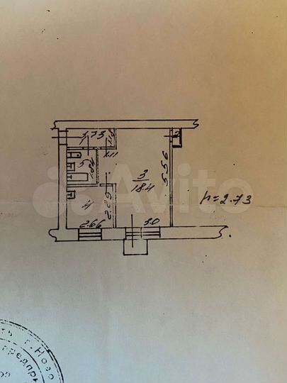 1-к. квартира, 31,2 м², 3/3 эт.