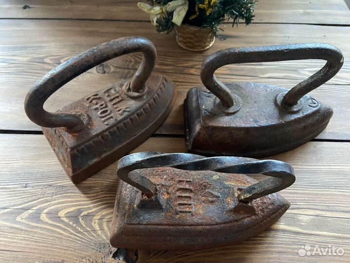Чугунный утюг винтаж