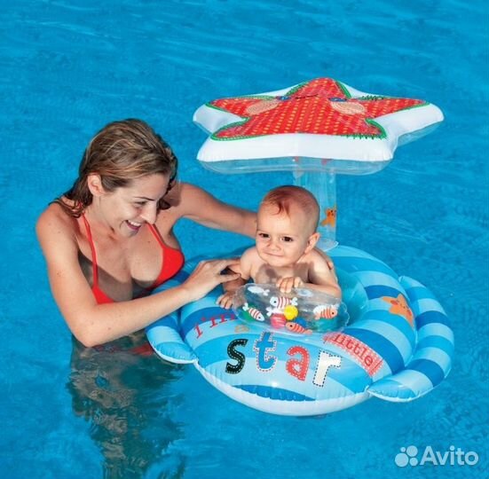 Круг Звезда с навесом, с трусами 119х81см от 1 год