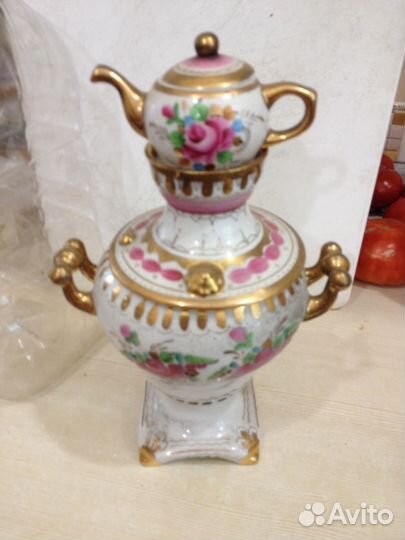 Фарфоровый мини-самовар