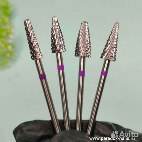 Фреза для ногтей с фиолетовой насечкой