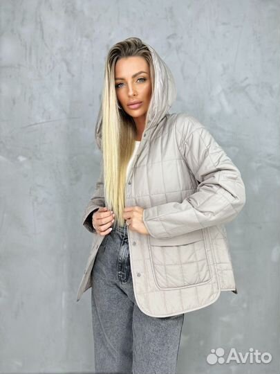 Куртка весенняя стеганая женская 48-58