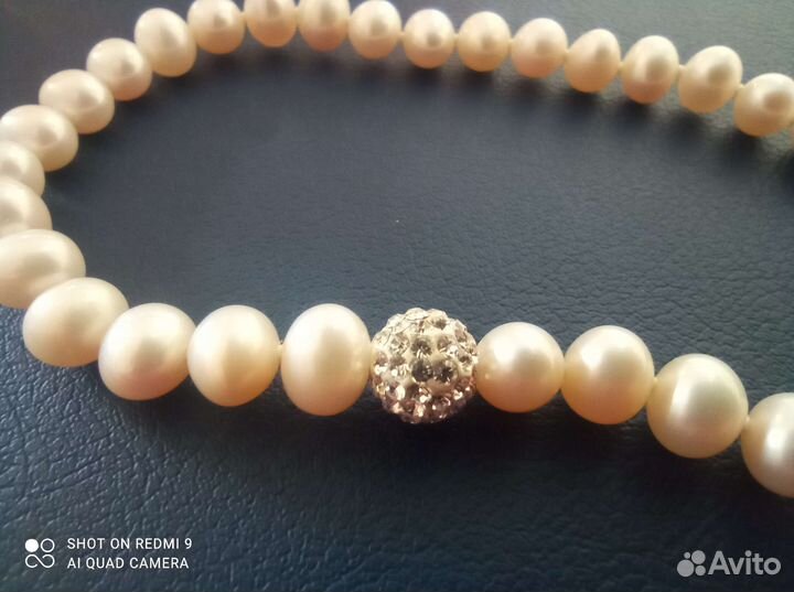 Жемчужное ожерелье с фианитами Sunlight