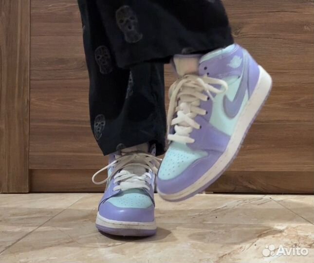 Jordan 1 Mid Purple Aqua 38.5eu