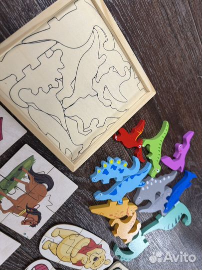 Пазлы деревянные, развивающие игрушки