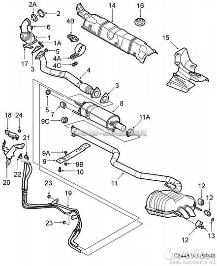 Крепление глушителя