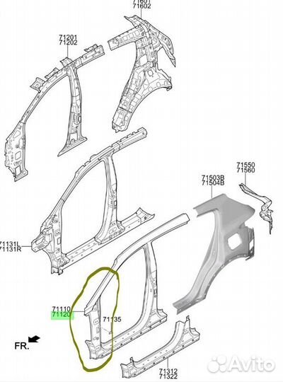 Б/У Притвор двери Отрезка по договоренности