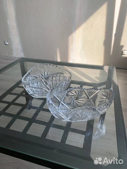 Хрусталь: ладья, салатница