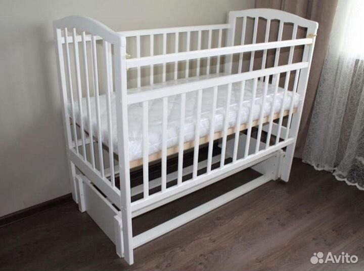 Кроватка-маятник+ортопедический матрас. Привезу