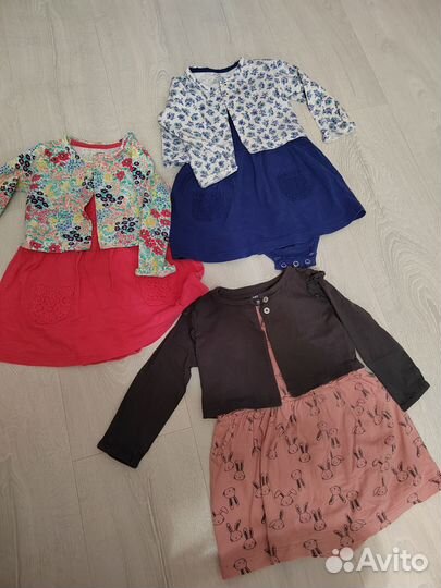 Платья с болеро carters 3шт на 12 мес