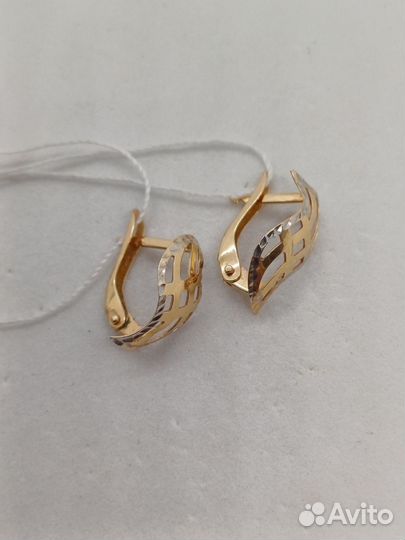 Серьги золото