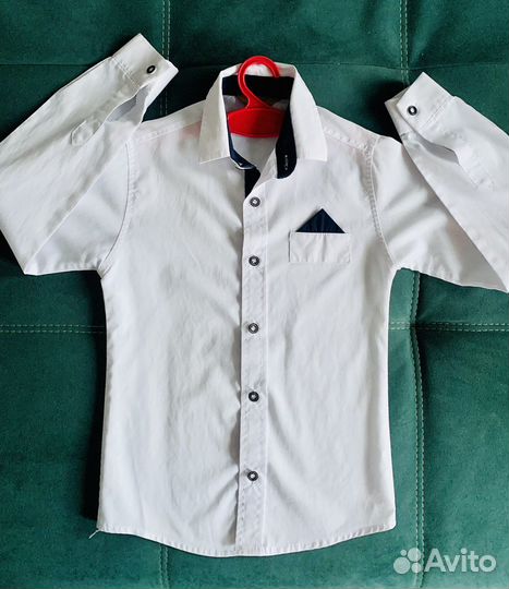 Рубашка белая 122-128