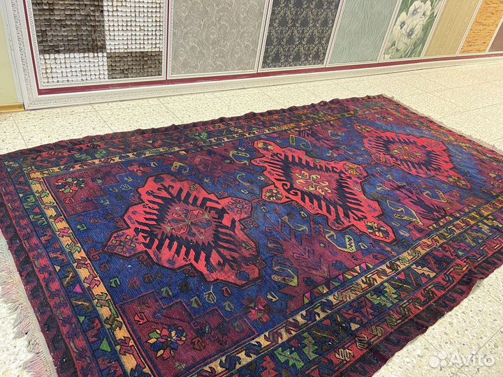 Ковер-185. Сумах ручной работы. Шерсть. Винтаж)