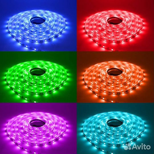 Светодиодная лента 5050 RGB 144 led/m комплекты