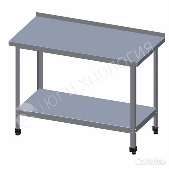 Разделочный стол сп-3 с бортом, сплошная полка