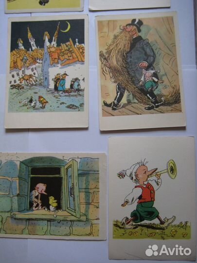 Карточки. открытки. Буратино 1972