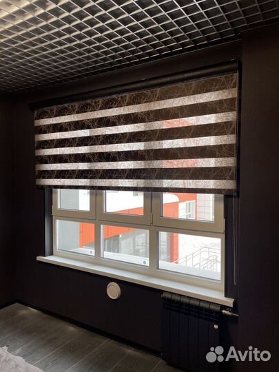 Рулонные шторы зебра