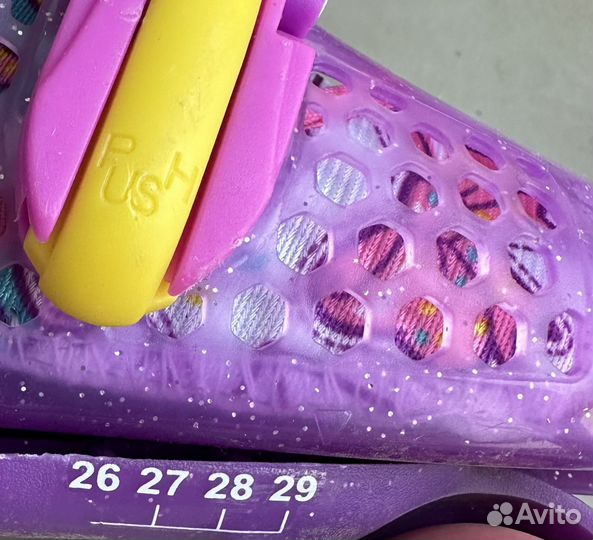 Раздвижные ролики и защита для девочки 26-29размер