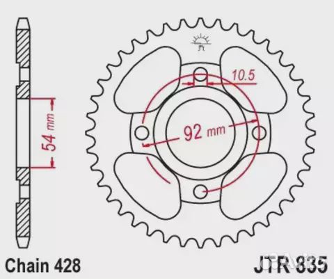 Звезда ведомая JTR835 50