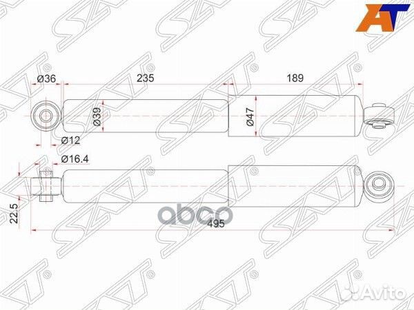 Амортизатор задний toyota lite/townace(грузопас