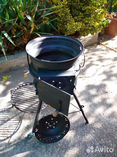 Мангал-барбекю с печью под казан
