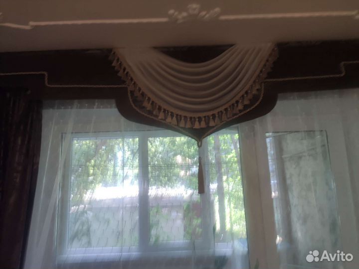 Шторы с ламбрикеном бу