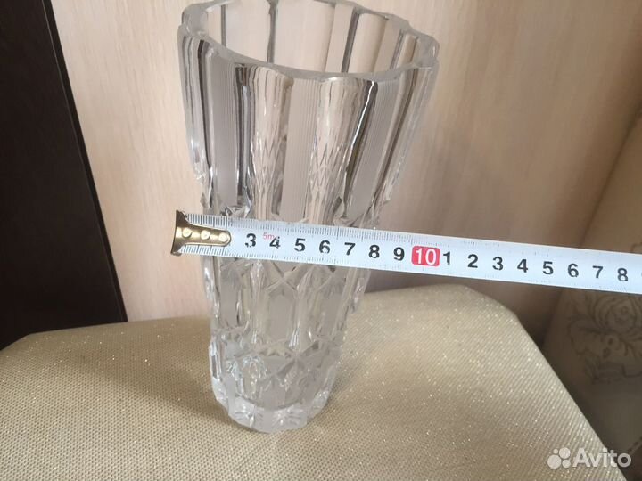 Ваза тяжеленная хрусталь ретро СССР коллекция