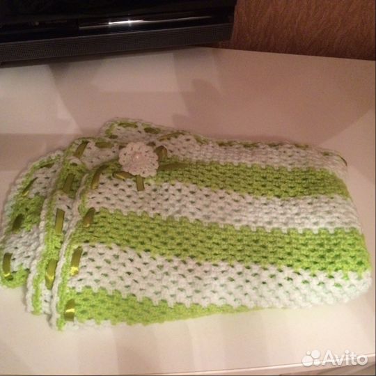 Плед ручной работы новый 50х80см