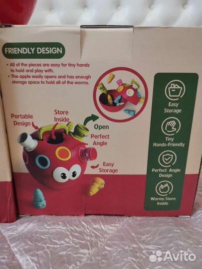 Развивающая игрушка яблочко - сортер (монтессори)