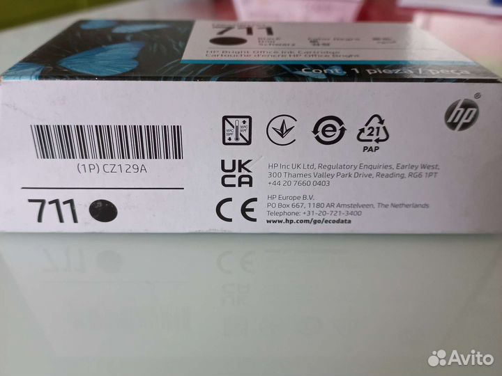 Картридж hp711 чёрный