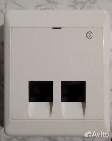 Розетка RJ-45 cat5 2 порта