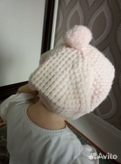 Зимняя шапка для мамы и малыша