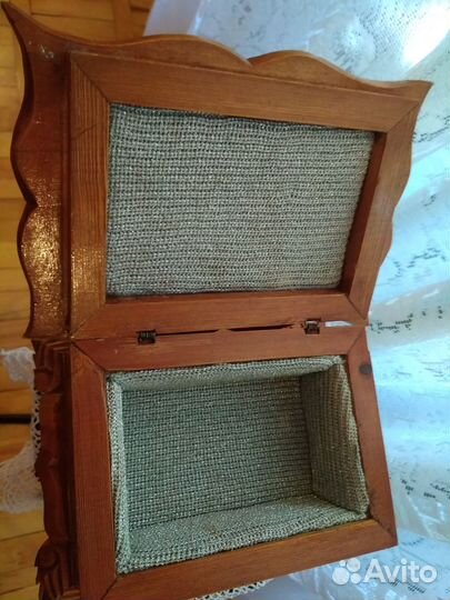 Шкатулка ларец сосна резьба по дереву