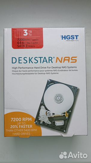 Жёсткий диск 3TB WD Deskstar nas SATA3