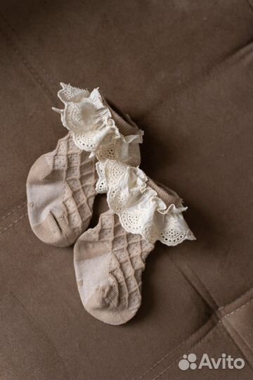 Детские носочки 6-12 мес с кружевом