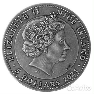 Монета Хрустальный скарабей 2 унции Ниуэ 2021 год
