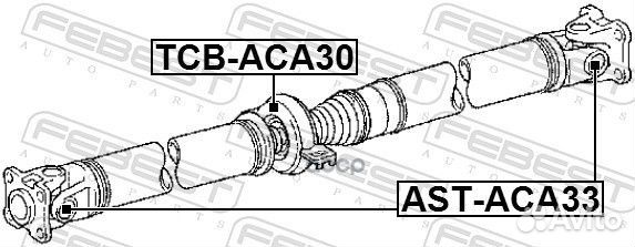 Подшипник опоры карданного вала tcbaca30 Febest