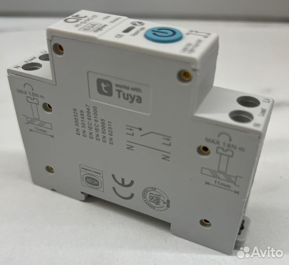 Умный Wi-Fi автомат на DIN рейку 63А / Tuya (AT-Q