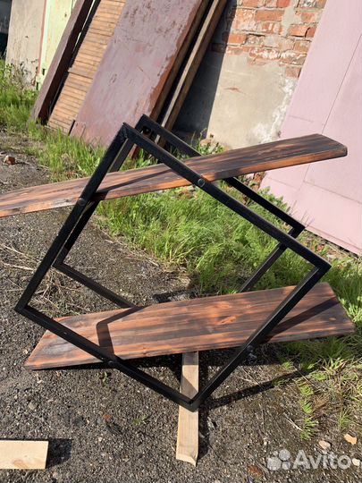 Полочка ромб в стиле лофт