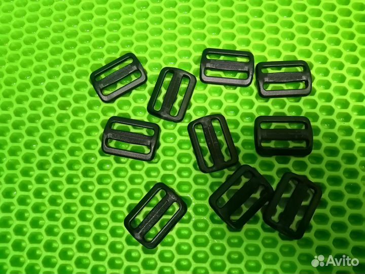 Двухщелевая пряжка для стропы 30 мм на коляску