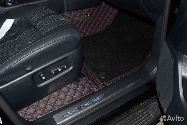 3d 3д коврики из экокожи на Тойота LC 200