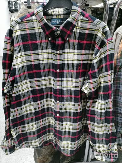 Винтажная фланелевая рубашка Polo Ralph Lauren XL