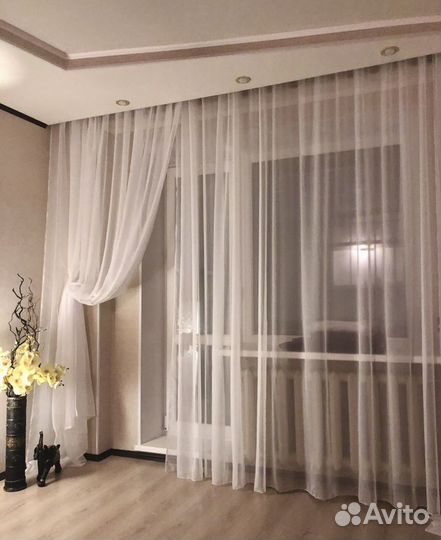 Тюль вуаль новая (на шторной ленте)