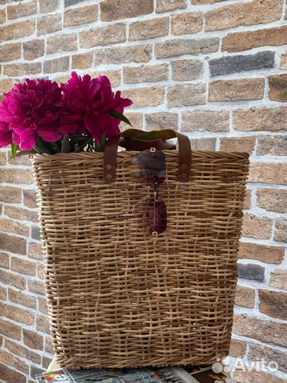 Плетеная корзина-шоппер