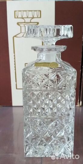 Штоф и стаканы хрустальные Богемия