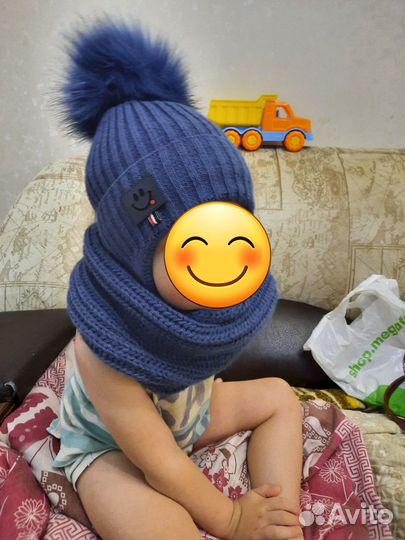 Комплект шапка и снуд для мальчика