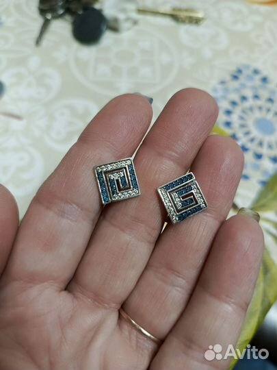 Серьги серебро б/у