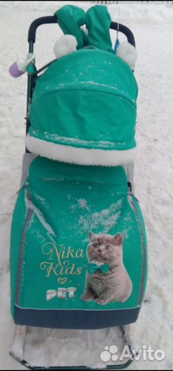 Детские санки коляска ника б у