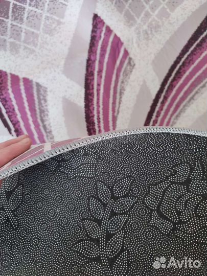 Новый Палас 160*120 безворсовый бело-розовый