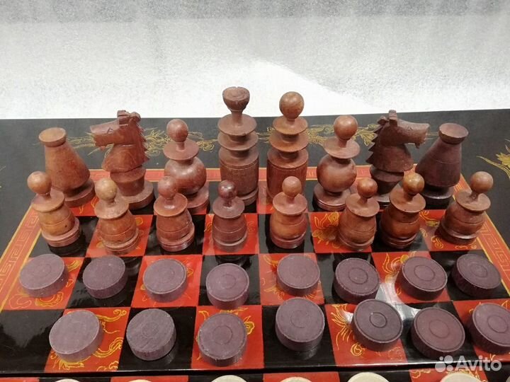 Большие шахматы,нарды ручная работа